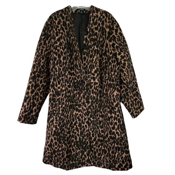 Torrid Leopard Woolen Driving Coat - Picture 2 of 8